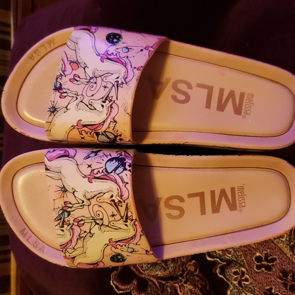 EUC MLSA by Melissa Pink Unicorn Beach Slides (6)-$25 for 2 | Shoe Sale Promo - Picture 3 of 9